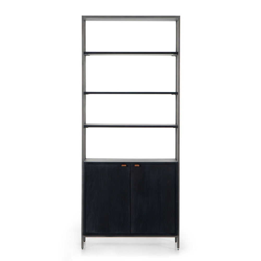 Trevor Modular WIDE Bookcase in Black Wash Poplar