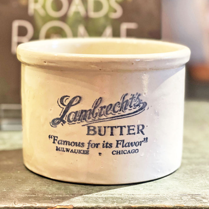 Vintage "Lambrecht's" Butter Crock