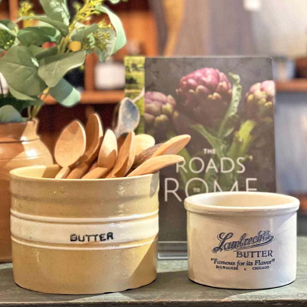 Vintage "Lambrecht's" Butter Crock