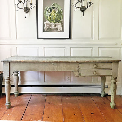 Antique Painted Table / Desk From Maine;
